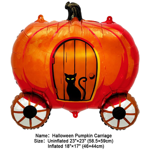 Palloncini in Foil a Forma di Fantasma, Pipistrello, Zucca <span class=keywords><strong>e</strong></span> Cappello da Strega per Decorazioni di Halloween - Product Image 2