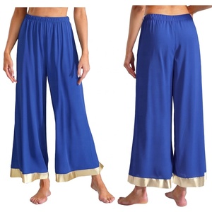 Pantalones Metálicos de Danza Latina para Mujer, Conjuntos de Pantalones Holgados para Danza Lírica, Disfraces de Baile de Salón - Product Image 2