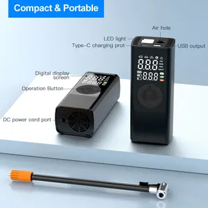 Penjualan terlaris alat kendaraan digital portabel pompa nirkabel mini untuk pompa ban tiup untuk pompa udara mobil untuk Aksesori Mobil