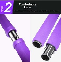 Bâton de massage Pilates Choyu en Foram/Métal/Latex 92cm – Rouleau de yoga multifonctionnel pour le corps, massage des tissus profonds, fascia, dos, nuque, usage domestique