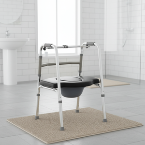 Deambulatore Pieghevole di Alta Qualità con Sedile e Apertura per WC, Aiuta Anziani e Disabili <span class=keywords><strong>a</strong></span> Camminare e Stare in <span class=keywords><strong>Piedi</strong></span> in Sicurezza - Product Image 3