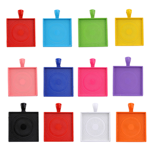 Pendentif photo en alliage carré de 25 mm, coloré par cuisson, pour la création de bijoux DIY, idéal pour les enfants - Product Image 3