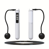 Corde à sauter intelligente sans fil à double usage en acier et PVC, pour le sport et la maison, avec compteur de sauts et capacité de charge