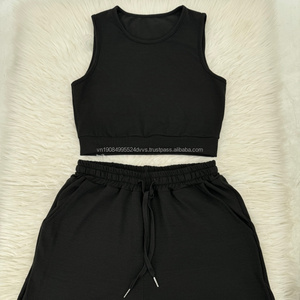 Ensembles Femme Personnalisés de Haute Qualité 2026 – Haut Tube et Short en Coton avec LOGO 2026 - Product Image 4