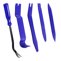 Kit de 5 outils pour panneaux de porte et vitres de voiture, kit d'outils de démontage de garnitures automobiles, outil de démontage de clips et attaches de voiture, ensemble d'outils de levier
