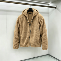 Blouson Teddy Homme Zippé Intégral en Polaire Sherpa Kaki Oversize Chaud Décontracté Hiver Streetwear Manteau Survêtement