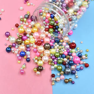 Perles en plastique colorées sans trou, de tailles variées, en ABS, pour la décoration des ongles et la création de bijoux DIY. - Product Image 4