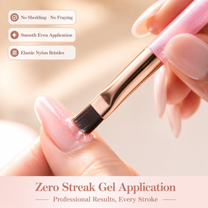 8Pcs Pink Resin Nail Brush Set Acrylic Handle Liner and Gel Brush Chrysanthemum Pattern Nail Art Design Tool for Manicure - Product Image 4