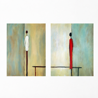 Grande peinture murale abstraite minimaliste faite à la main, texture moderne, décoration intérieure, portrait figuratif, peinture acrylique sur toile