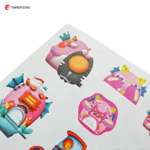 Sticker Sheets đối với trẻ em bán buôn vinyl dán vui Anime tự dính Sticker tấm hôn cắt tùy chỉnh in