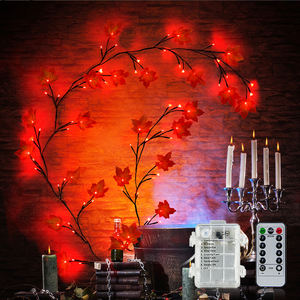 Led Ivy String Bat Spider Pumpkin Maple Leaf Pumpkin String Light para Halloween Party Holiday - Product Image 2