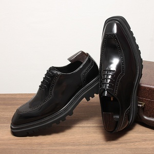 Zapatos de Vestir de Invierno para Hombre, de Lujo, Alta Calidad, Transpirables, Formales, con Cordones, Hechos a Mano, con Diseño de Madera, de Cuero Genuino, Sin Cordones - Product Image 5