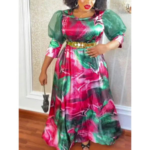 Robes Maxi Africaines pour Femmes 2023 <span class=keywords><strong>Plus</strong></span> <span class=keywords><strong>Size</strong></span> Soirée Fête Longue Robe Vêtements Africains Elégant Caftan Musulman Robe en Chiffon - Product Image 1