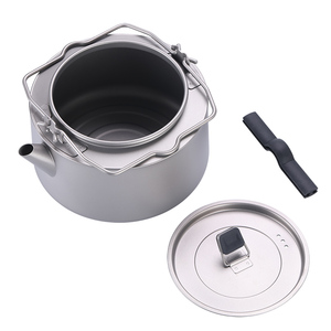 Bouilloires et Théières Chinoises en Titane 0.6L/1L – Bouilloire Portable pour Café, Camping, Randonnée, Pique-nique, Barbecue en Extérieur - Product Image 5