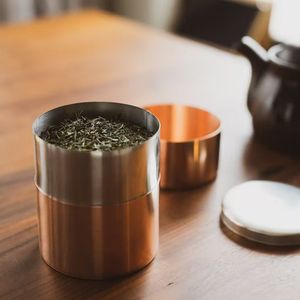 Recipiente <span class=keywords><strong>de</strong></span> Almacenamiento <span class=keywords><strong>de</strong></span> Acero Inoxidable, Recipiente Hermético para Granos, Frutos Secos, Té, Productos Secos, Medicamentos, Recipiente <span class=keywords><strong>de</strong></span> Almacenamiento <span class=keywords><strong>de</strong></span> Alimentos con Doble Tapa - Product Image 6