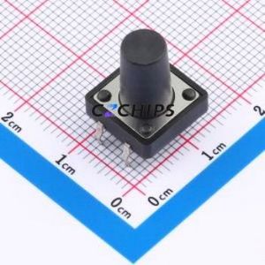 K2-1103DP-U4SW-04 Tactile Switch Through hole-4P,12x12mm Switch Single Pole Single Throw Round Button 2.5N Through Hole - Product Image 1