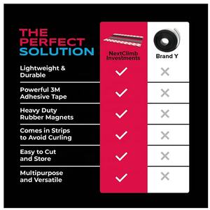 Bandes magnétiques adhésives plates <span class=keywords><strong>Extra</strong></span> fortes bandes magnétiques avec support adhésif bandes magnétiques pour la plupart des Surfaces poids léger - Product Image 6