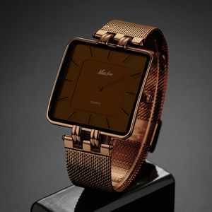 Montre simple pour homme, style minimaliste, tendance, montre-bracelet dorée pour homme, montre pour garçon - Product Image 3