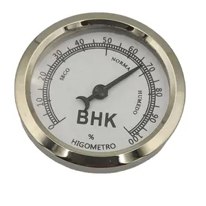 Termómetros Higrómetros Analógicos Redondos Pequeños de Plata con Cristal para Humedad o Digitales - Product Image 1