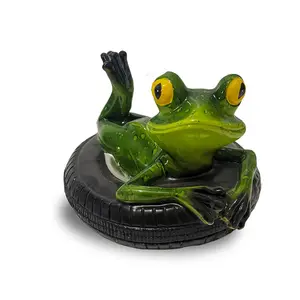 水上漂浮书桌装饰景观配件青蛙雕塑花园池塘装饰青蛙装饰动物雕像