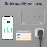 SIXWGH Compteur d'énergie bidirectionnel intelligent avec prise WiFi 16A EU, contrôle à distance, compatible Alexa et VeSync pour chargeur