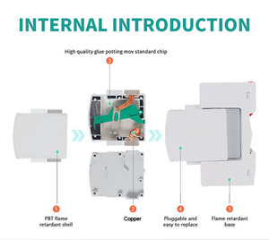 Dispositif de protection contre les surtensions XLSPD-40 CE Type 2 20KA-40KA Uc AC 220v 275v 385v 2P 4P Monophasé/Triphasé - Product Image 3