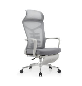 เก้าอี้สำนักงานเออร์โกโนมิกส์ทันสมัยพนักพิงสูงแบบตาข่าย หมุนได้ <span class=keywords><strong>ขา</strong></span>เหล็กโครเมียม <span class=keywords><strong>ที่</strong></span>วางแขนปรับได้ พนักพิงศีรษะ ฐานโลหะพลาสติกปรับได้ - Product Image 5