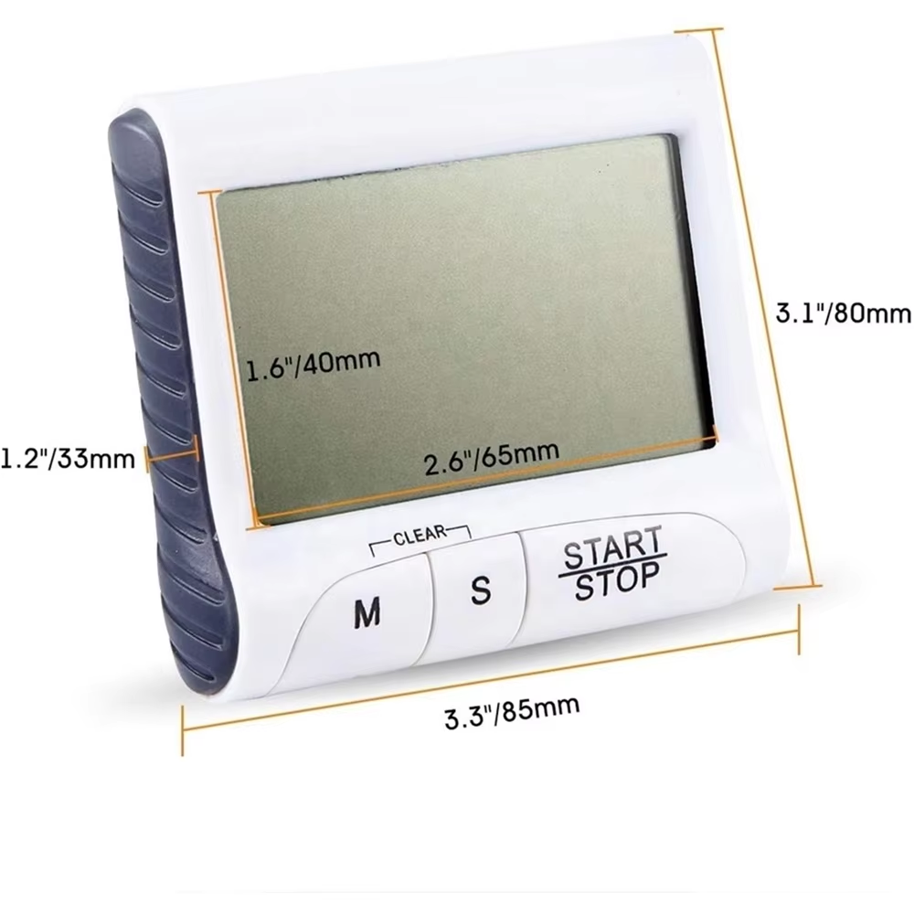 Customized OEM High Quality Digital Countdown Cooking Large LCD Display Magnetic Kitchen Timer