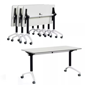 Tavolo da Formazione Moderno Pieghevole e Mobile per Uffici Aziendali, Scrivania per Personale - Product Image 4