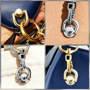 PCS D Rings For <b>Purse</b> Straps Gold Silver Degree Rotatable Metal D Ring Hardware With Stud Screw Ball Rivets Metal Bag Hardware C - Product Image 5