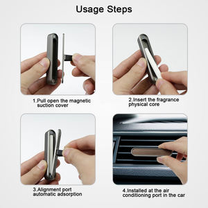 Penyegar Udara Mobil Kayu Mewah Berkualitas Tinggi, Klip Ventilasi Kayu Alami, Diffuser Aromaterapi Logam Tahan Lama, Universal untuk Mobil - Product Image 6