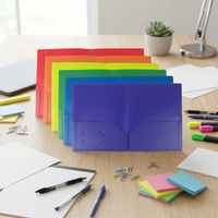 Carpeta de Archivo de Plástico PP A4 Personalizada y Colorida, con 2 Bolsillos, Duradera, Ecológica, Organizador de Documentos para Oficina y Escuela, Venta al Por Mayor