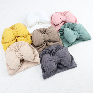 Cappello Turbante con Fiocco <span class=keywords><strong>per</strong></span> <span class=keywords><strong>Neonata</strong></span>, Berretto Morbido in Nylon con Fascia <span class=keywords><strong>per</strong></span> Bambine - Product Image 3