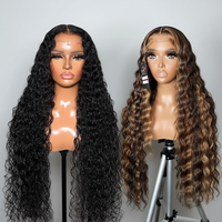 Perruques brésiliennes 13x6 en cheveux vierges Remy bouclés, sans colle, avec dentelle transparente HD complète, perruques en dentelle 13*4 5*5, densité 180, longues