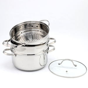 Fornitura di fabbrica in acciaio inox pentole <span class=keywords><strong>3</strong></span> strati di mais cibo a vapore pentola Pasta - Product Image 3