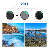 Filtre polarisant circulaire NEEWER 2-en-1 en verre optique ND2/ND32 avec revêtement nano 30 couches pour application caméra HD