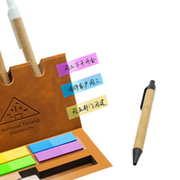 Ensemble cadeau carnet et notes autocollantes avec porte-stylo, logo personnalisé, impression UV sur papier, cadeau promotionnel OEM