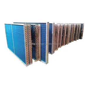 Heat Exchanger Hot Water DX Cooling Coil Copper Tube Aluminum Blue Fin Dry Condenser Evaporator Coil