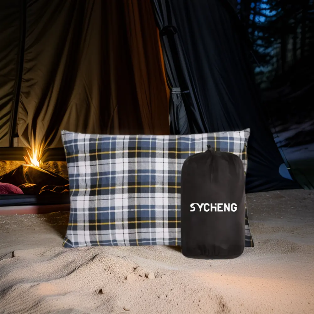 Ultimate Comfort Enrollado y compacto Triturado Espuma de memoria plegable Camping Almohada de viaje compresible