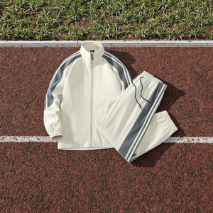 Completi Casual da <span class=keywords><strong>Uomo</strong></span> Antivento in Tessuto Stampato a Righe per Primavera Autunno, <span class=keywords><strong>Abbigliamento</strong></span> <span class=keywords><strong>Termico</strong></span> Traspirante Tinto in Capo - Product Image 1