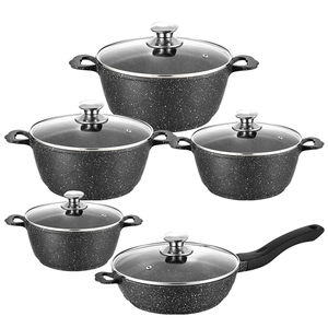 Sartén profunda, juego de sartén redonda de aluminio, juego de utensilios de cocina OEM, ollas y sartenes, cocina <span class=keywords><strong>antiadherente</strong></span> - Product Image 5