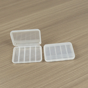 Plastic <b>Storage</b> <b>Box</b> 5 Compartment Transparent PP Rectangle Jewelry Case Accessory Organizer <b>Small</b> Size 8.1x5.5x1.7cm - Product Image 1