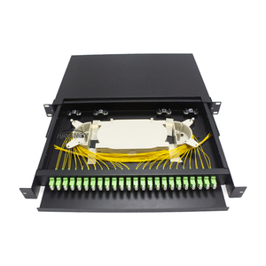 <span class=keywords><strong>24</strong></span> cổng 1U 19inch LC/APC sợi vá Bảng điều khiển đầy đủ dân cư duy nhất chế độ sợi vá Bảng điều khiển Tấm trượt khay ODF - Product Image 4