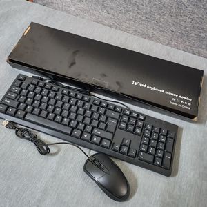 Wired Keyboard <b>Mouse</b> Combo 104 Keys English For Home Office - Product Image 4