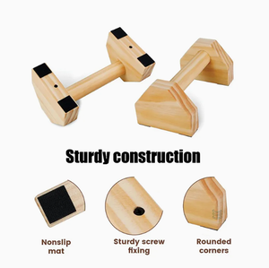 Parallettes per Ginnastica e Calisthenics, Barra per Handstand in Legno, Attrezzi per Fitness ed Esercizi, Attrezzatura per Allenamento, Supporto a Doppia Asta per Flessioni - Product Image 6