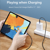 Cable de Datos USB-C con Trenzado de Nailon para PC y Teléfono Móvil, Carga Rápida QC 4.0 PD de 100W 5A 20V para Cámara, Cable USB Tipo C