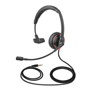 Aux Call Center Telephone Headset with 3.5mm Audio Jack 2M Long Straight Cable Wire Wired Headphone for Business Smart <strong>Phones</strong> <strong>X2</strong> - Product Image 5