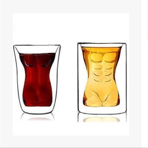 Alta borosilicato a forma di corpo a doppia parete di <span class=keywords><strong>vetro</strong></span> tazza di caffè - Product Image 4