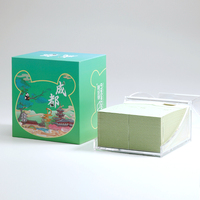 Boîte-cadeau de bloc-notes 3D personnalisable modèle de bloc de construction créatif Souvenirs de voyage ensemble de notes 3D calendrier tourisme culturel