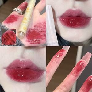 Auto-Marca Gegebear Hidratante 6 colores en forma de corazón Brillo de labios Lápiz labial Espejo-como Brillo Fruta Sabor Lápiz labial sólido Lápiz labial - Product Image 2